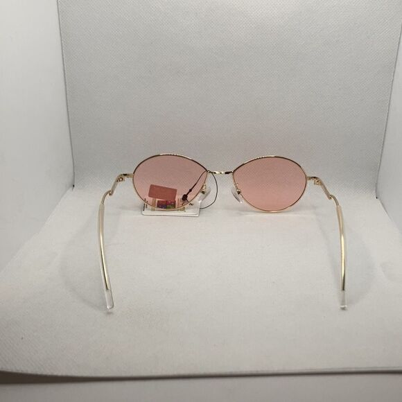 Eyedentification Oval 90’s Retro Women’s Gold Frame Pink Lens Sunglasses - Picture 4 of 4
